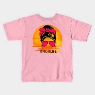 Momlife Sunset Mothers Day Kids T-Shirt